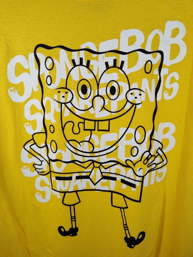 Nickelodeon SpongeBob SquarePants Men's Size LG Yellow Graphic T-Shirt NWT